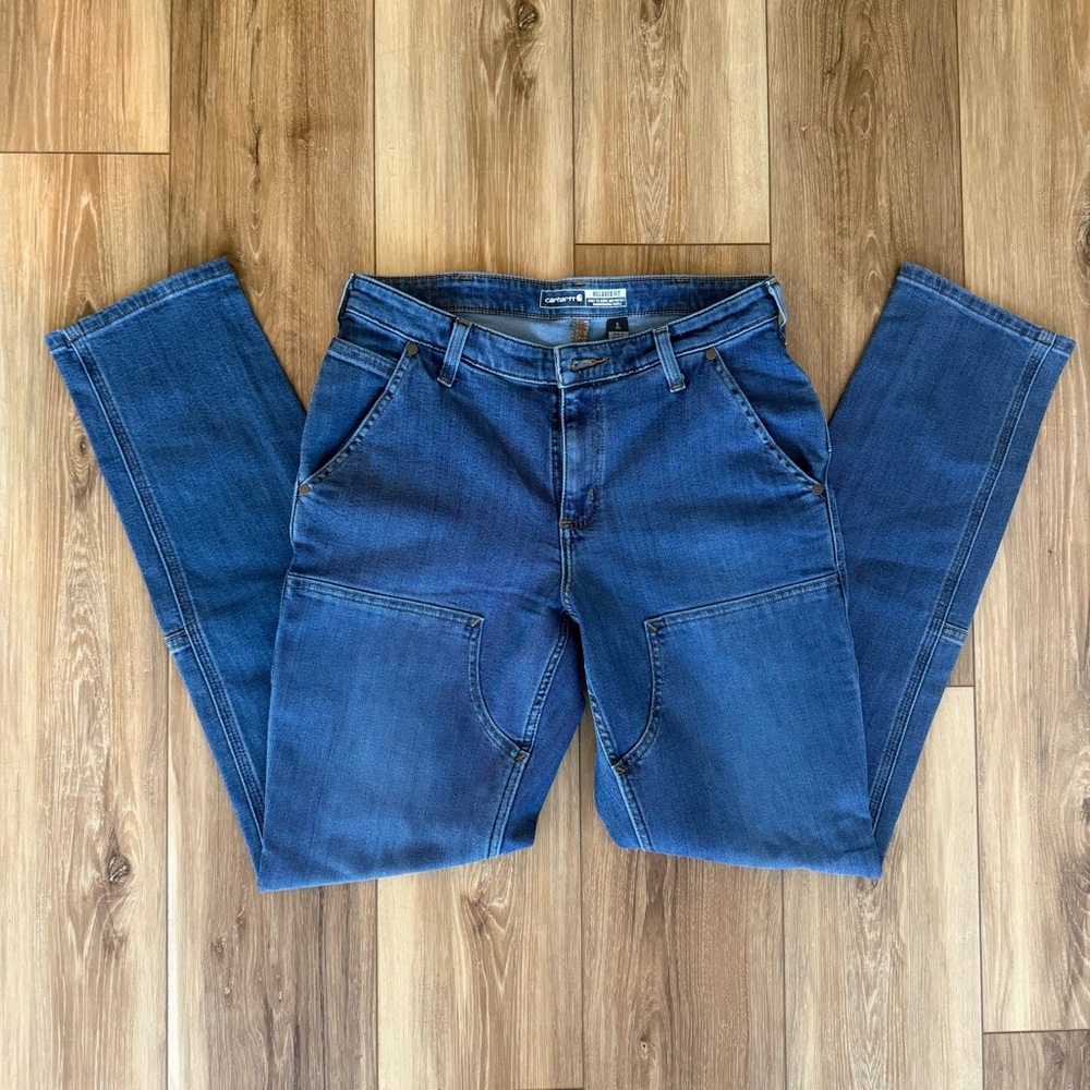 Carhartt NWT Women’s Rugged Flex Relaxed Fit Double Front Jeans – Size 8 Tall